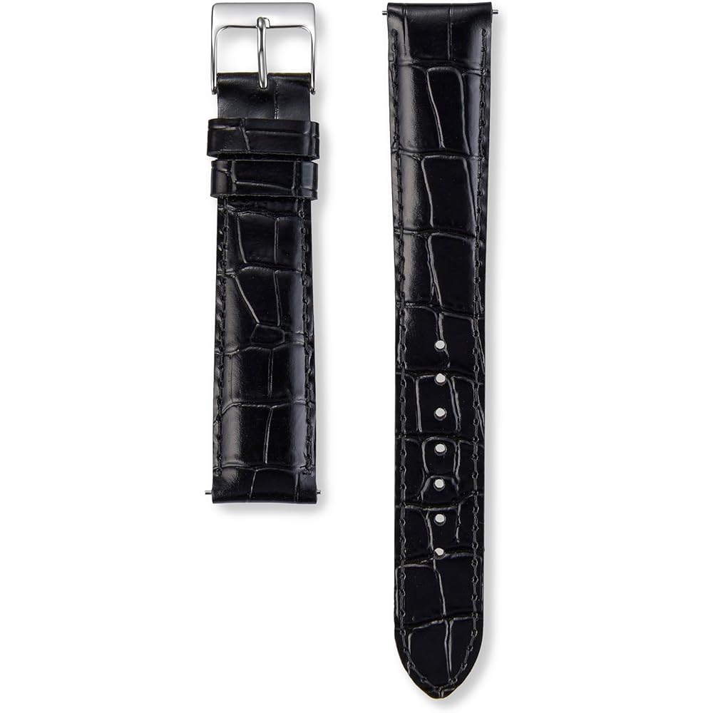 

Мужские часы Seiko с ремешком из натуральной кожи с узором под крокодила, ширина 20 мм, черный RS03C20BK