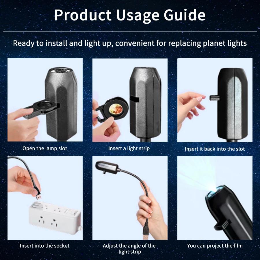 5V USB Plug in Projection Lamp Planet/Halloween/Christmas Theme Lamp Indoor Ceiling Projection Lamp Festival Decoration Gift