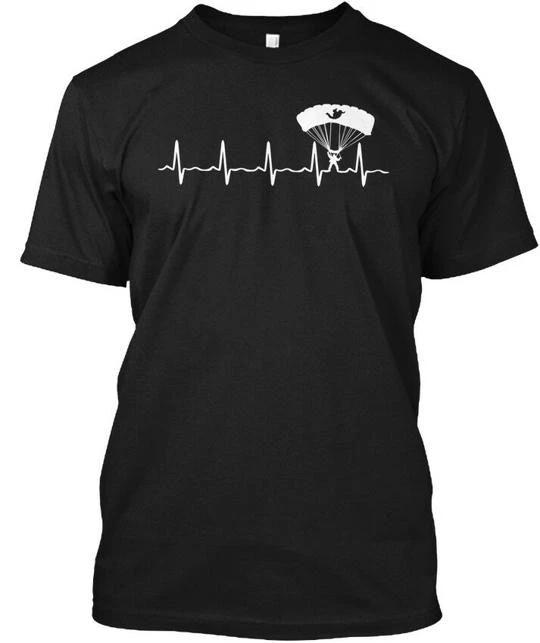 

Skydiving Heartbeat T shirt Made in the USA Size S to 5XL 4XL