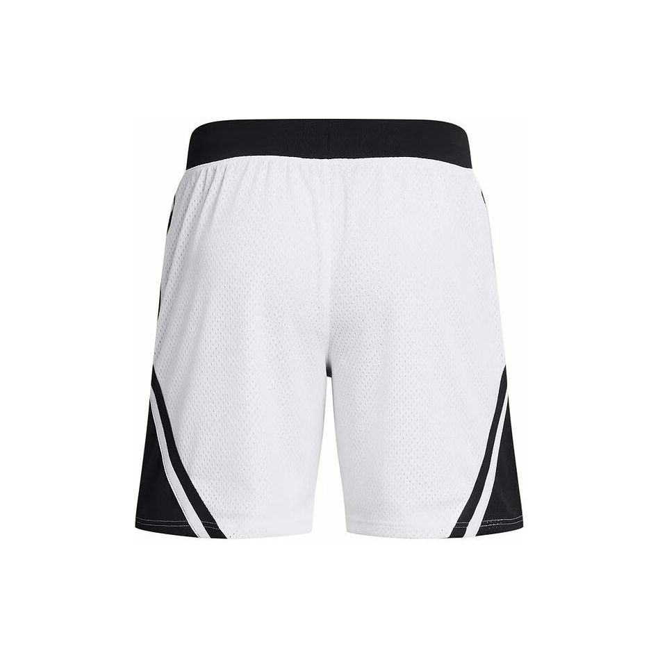 Under Armour Color Block Mid-Waist Casual Sports Shorts Men Bottoms White 1384470-100