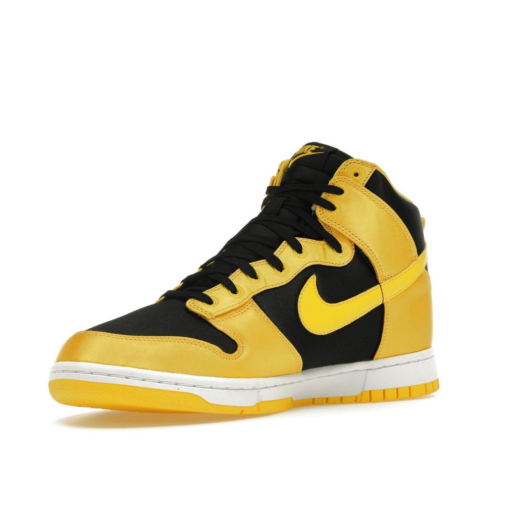 Nike Dunk High Satin Goldenrod Damen-Sneaker Gelb Schwarz Varsity-Maize FN4216-001