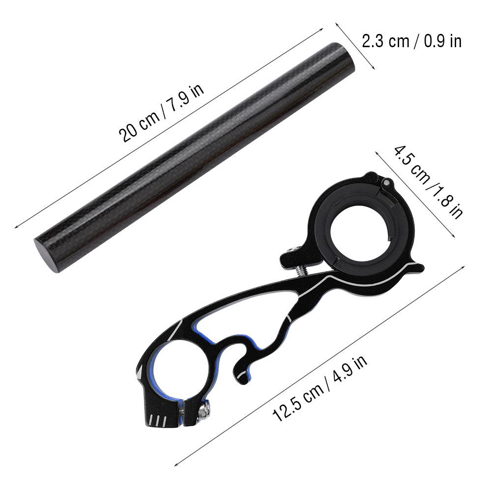Bike Cycling Handlebar Extender Extension Holder Mount for GPS Lamp Units Headlights (Black)