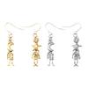 1 Pair Versatile Bohemian Earrings with Moon and Star Carved Pendant Design for Stylish Women Fashion Dangle Ear Studs