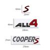 Metal 3D Badge ALL4 S Logo Car Rear Trunk Body Sticker Emblem For MINI COOPER S Clubman R55 R56 R57 R58 R59 F54 F55 F56 F57 JCW