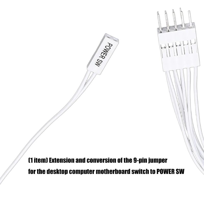 Motherboards Power Switches Extension Cable For Remote Power On Cards For Intelligent Startup Function On 9Pin Header