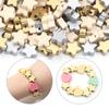 50pcs 15mm Star Wooden Beads Pentagram Loose Spacer Beads for Jewelry Making DIY Handmade Bracelets Neklace Decor Accessories