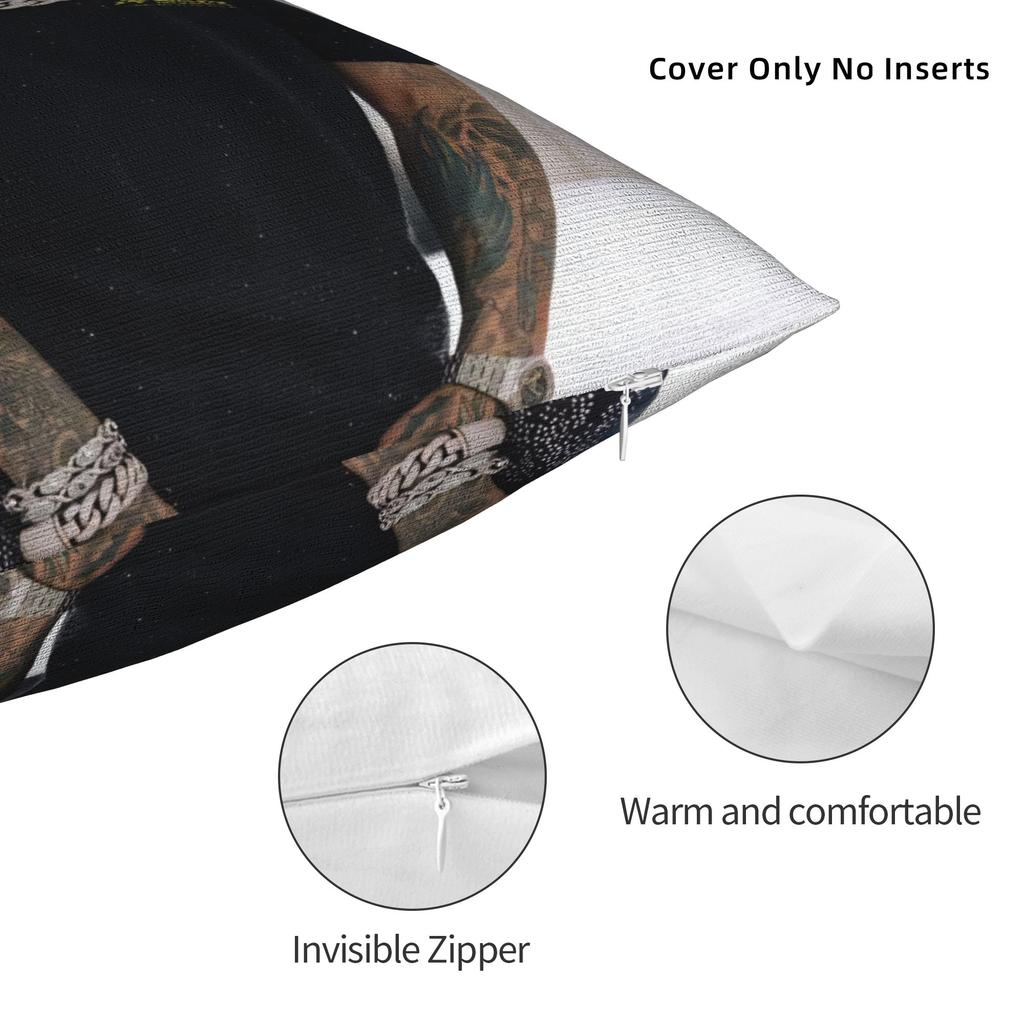 Anuel AA  Rapper Singer Pillow Covers Merchandise Soft Cushion Cover Decoration  Pillow Case Cover Sofa Multi Size