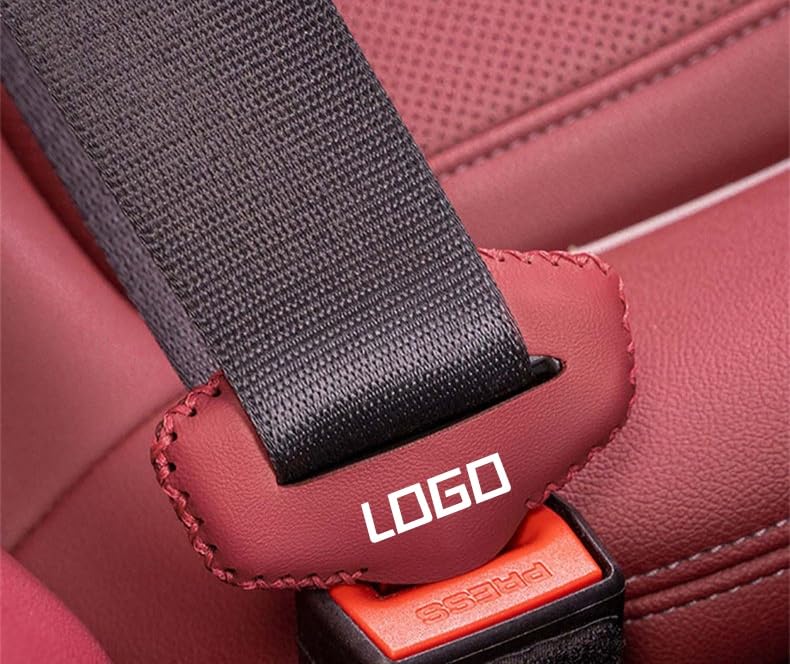 Mazda Modified MS Genuine Leather Seat Belt Cover, Buckle Cover, Genuine Leather Seat Belt