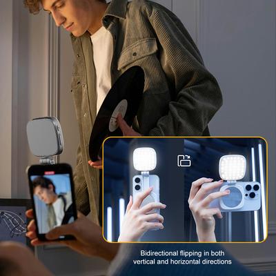 Magnetic Phone Selfie Light Pocket Light Rechargeable Folding LED Phone Fill Light Portable Selfie Light for Makeup Photography