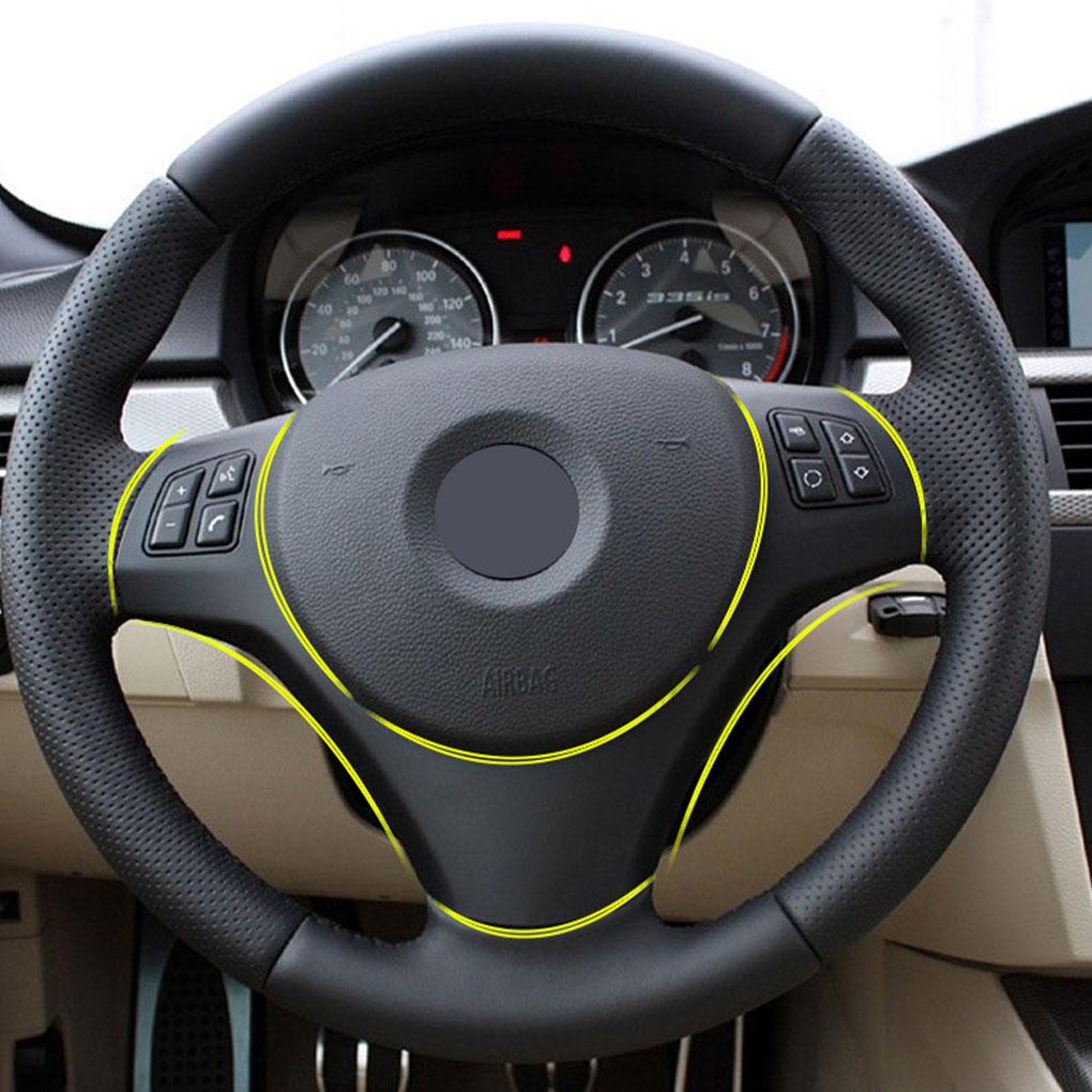 Car Steering Wheel Panel Decoration Cover Carbon Fiber Trim Moulding Sticker for BMW 3Series E90 E91 E92 E93 2005-2012