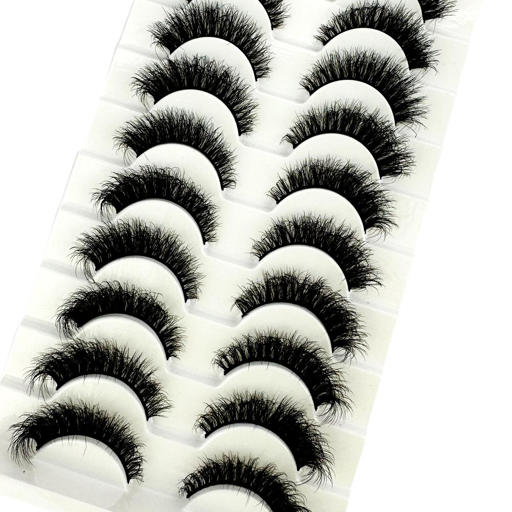 10pairs Makeup Eyelashes Soft Fluffy Lashes False Eyelashes Dramatic 3d Mink Lashes Lash Extension Make Up 3d Cilios Faux Cils
