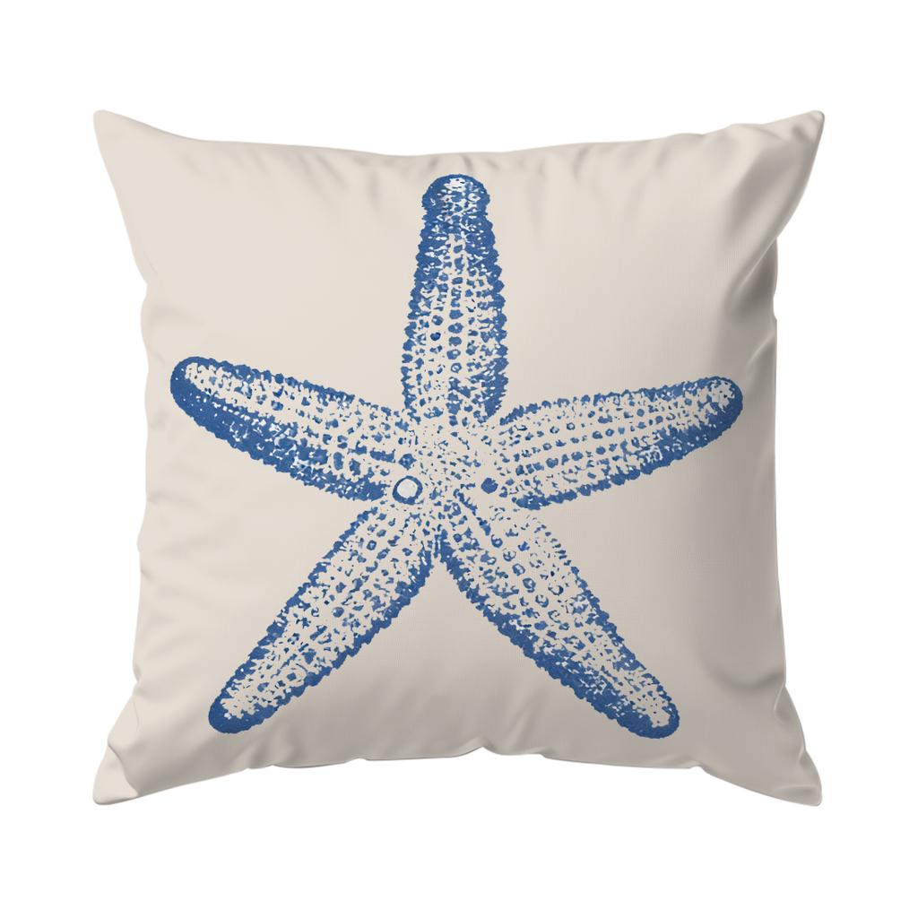 1/4pcs Blue Sea Life Abstract Pattern Cushions Pillowcase Polyester Cushion Cover Throw Pillow Pillowcover Home Car Sofa Decor