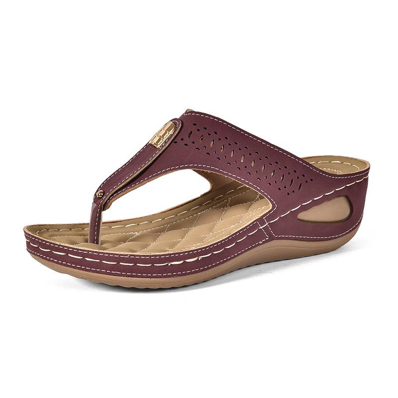 Wedge heel women's sandals new toe drag women's shoes beach shoes