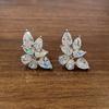 Luxury Crystal Cubic Zirconia Women Stud Earrings for Wedding Exquisite Piercing Earrings Temperament Elegant Ear Jewelry