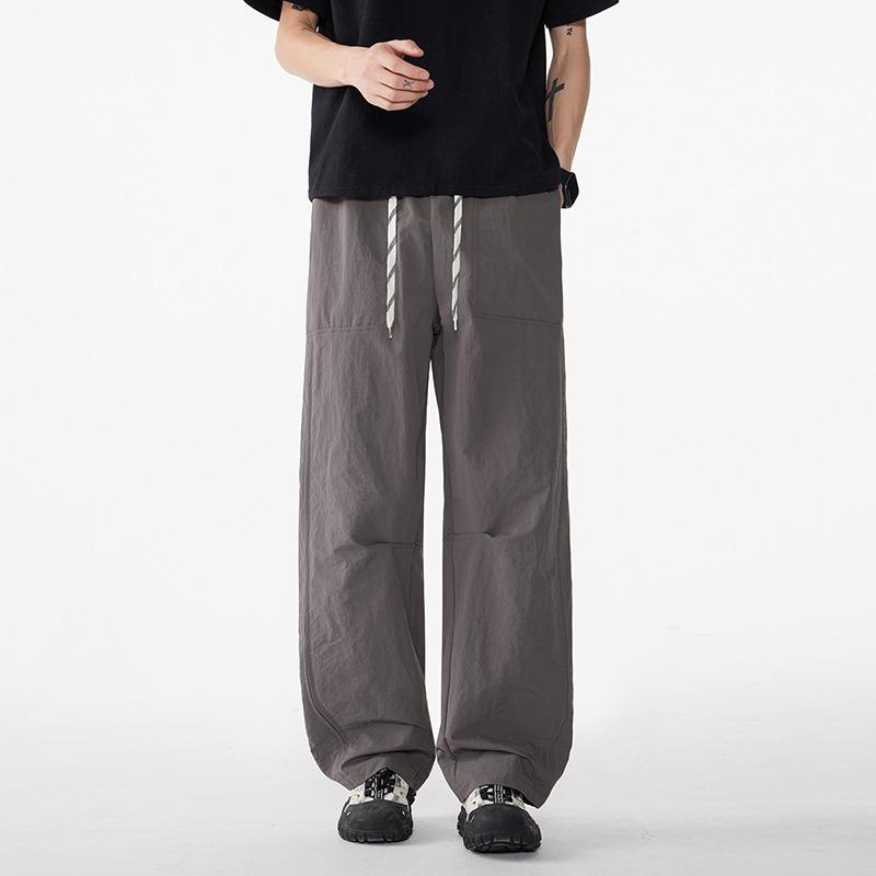 Men Summer Thin Loose Quick Dry Outdoor Cargo Casual Long Trousers