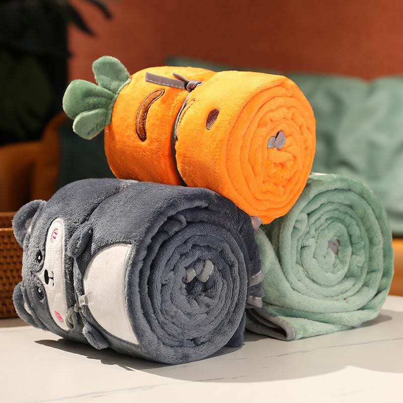 Cartoon Coral Fleece Blanket Pet Flannel Air Conditioning Blanket Summer Nap Blanket Cover Blanket Gift Blanket