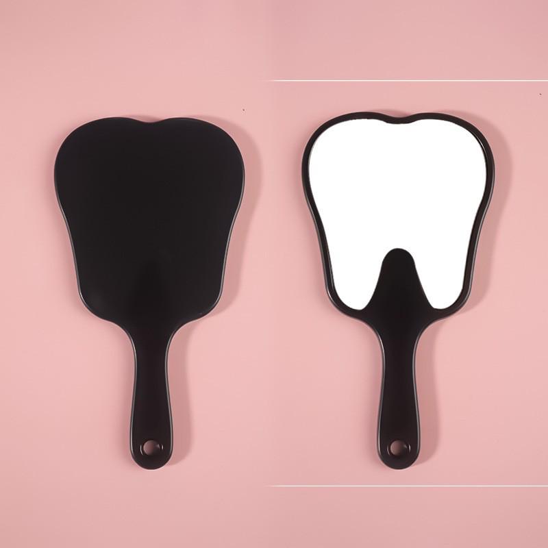 Cartoon Beauty Tooth Mirror: Cute Portable Handheld Mirror with Logo Option, Plastic Desktop Design