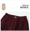Mom's Stylish Fleece-Lined Winter Pants: Elastic Waist, Straight-Leg, 2025 Style for Mid-Aged and Elderly Women, 50+