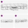 Outdoor Sofa Set 7 Pcs White and Cream 79 X 79 X 37 Cm