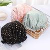 1Pc Waterproof Shower Cap Double Elastic Shower Cap Dustproof and Smokeproof Shampoo
