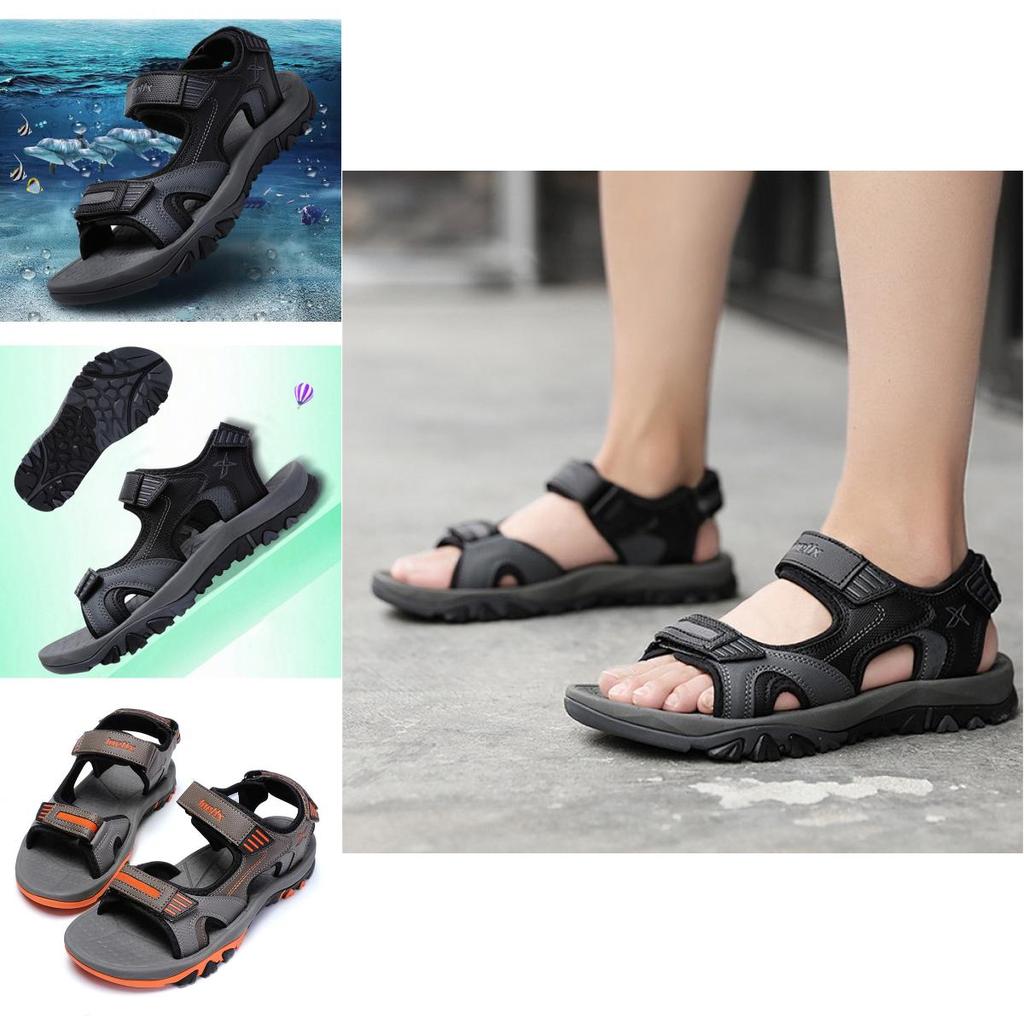 Premium Cowhide Leather Mens Beach Sandals With Breathable Sport Casual Comfort