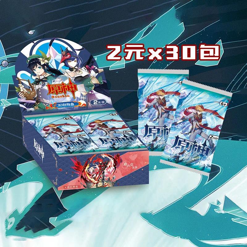 Genuine Genshin Impact Card Anime TCG Game Collection Pack Booster Box Hu Tao Raiden Shogun Rare SSP Cards Children's Toy Gift