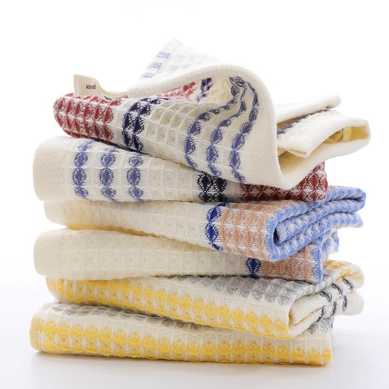 Soft Absorbent Pure Cotton Waffle 34x34 Small Towel for Adults & Children