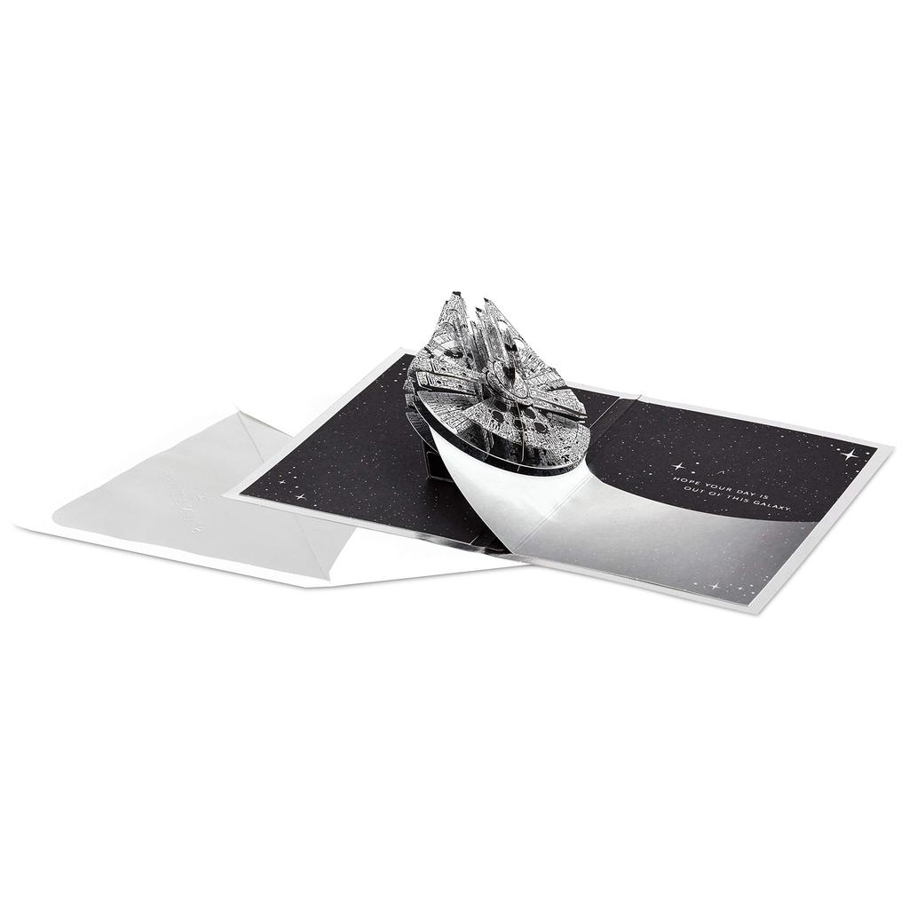 Hallmark Star Wars Doğum Günü Kartı 4 Mayıs İmza Kağıt Harikası 3D Kart Açılır (milenyum şahini)