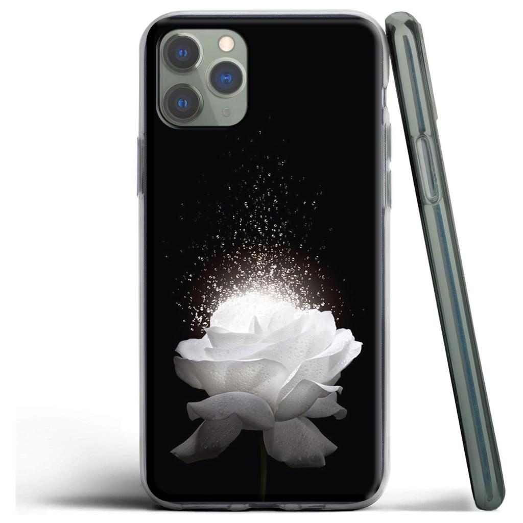 Glowing Rose Beautiful Silicone Case for Apple iPhone 12 Mini 11 Pro SE XS X XR Max 8 7 6S 6 Plus 5S