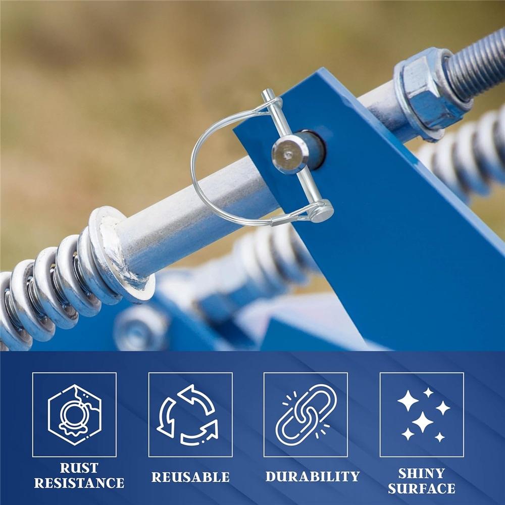 10-piece Trailer Pin Set – 2-3/4 Inches X 1/4 Inches (length X Width) – Suitable For Agricultural Trailers, Gardening Equipment, And Hook Systems.