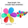 Rainbow Color Wind Spinner Hanging Rope Wind Rotator Ornamental Windmill String  Courtyard
