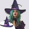 Witch Hat Roses Decoration Hat Carnivals Masquerades Hat Women's Halloween Hat Costume Accessory