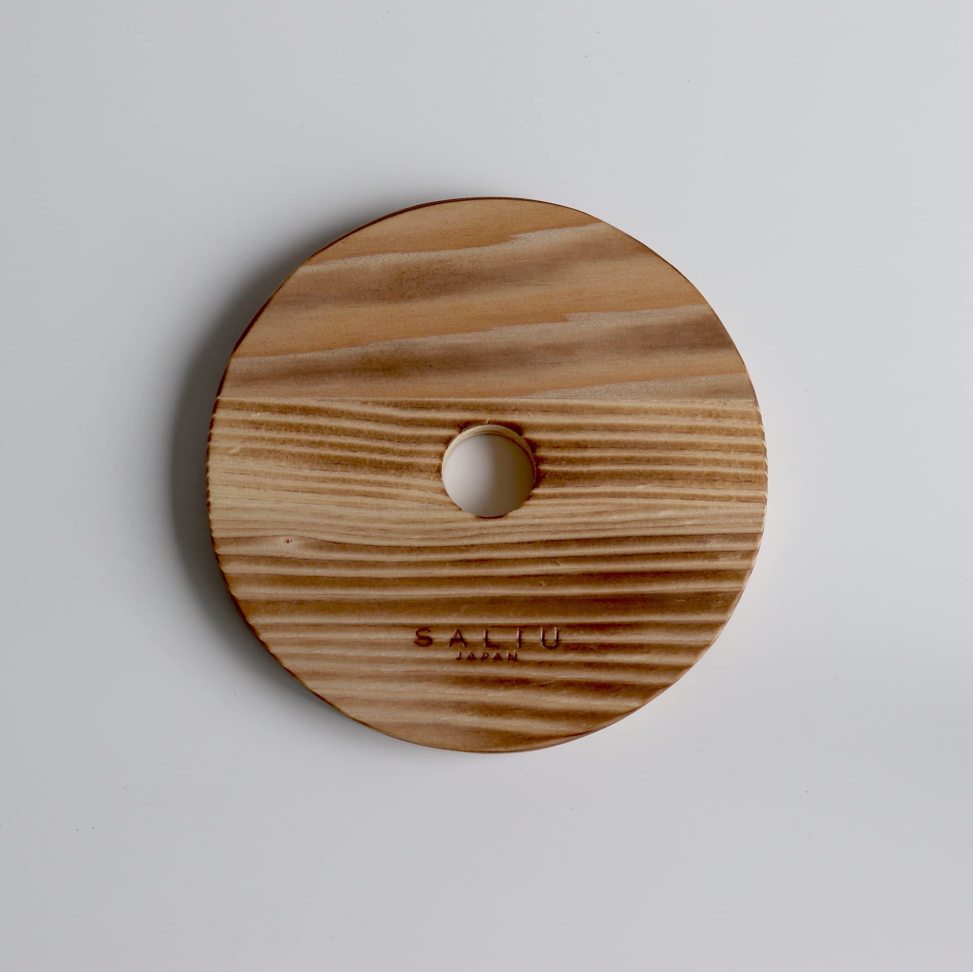 

LOLO Подставка для горшка круглая из обожженного кедра M Тик Сделано в Японии Деревянная уличная