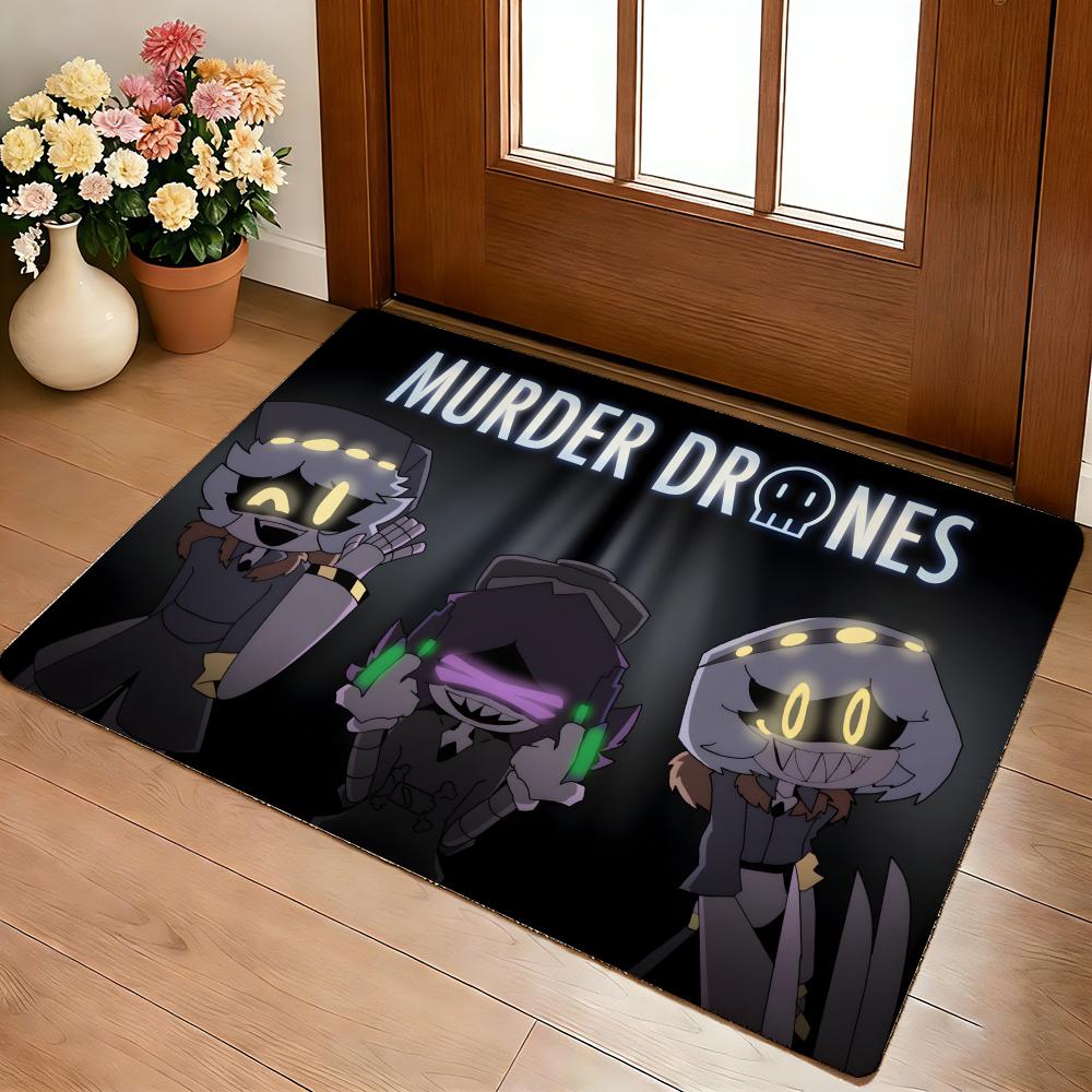 M-Murder Drones Fußmatte Gemütliche Flanell Weich Dick Rutschfeste Matte Für Wohnzimmer Schlafzimmer Küche Dekor Teppiche