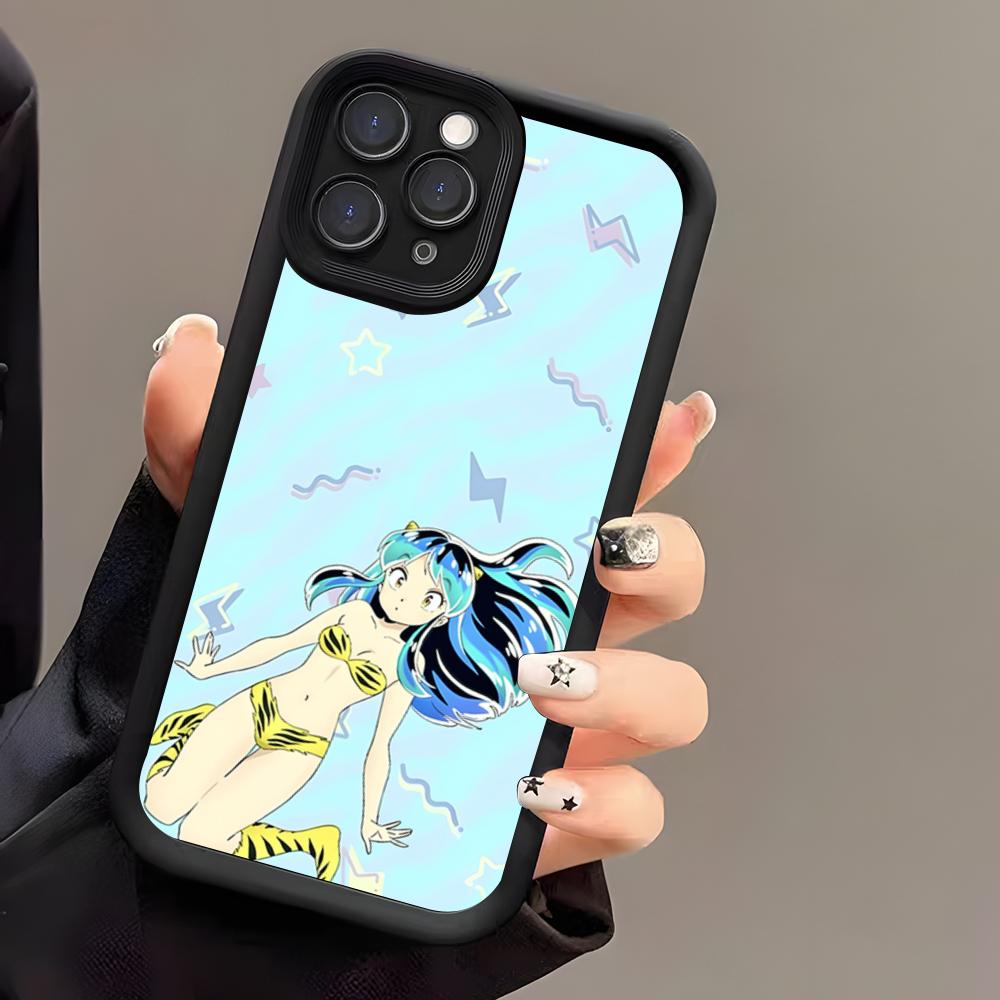 Urusei Yatsura Lum Mobile Phone Case For IPhone 17 Air 16 E 15 14 Plus 13 12 11 Pro Max Black Sky Eye Stepped Protective Case