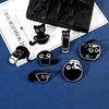 1Pc Cat Brooch Jewelry Gifts Cartoon Animal Lapel Pins Bag Accessories Clothing Decor Cute Badges Black Kitten