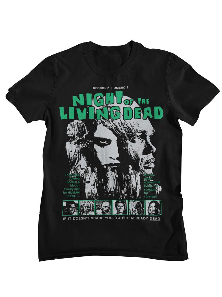 Night Of The Living Dead Retro Zombie Horror Movie Graphic TShirt Unisex Women Casual Cotton Streetwear Tops
