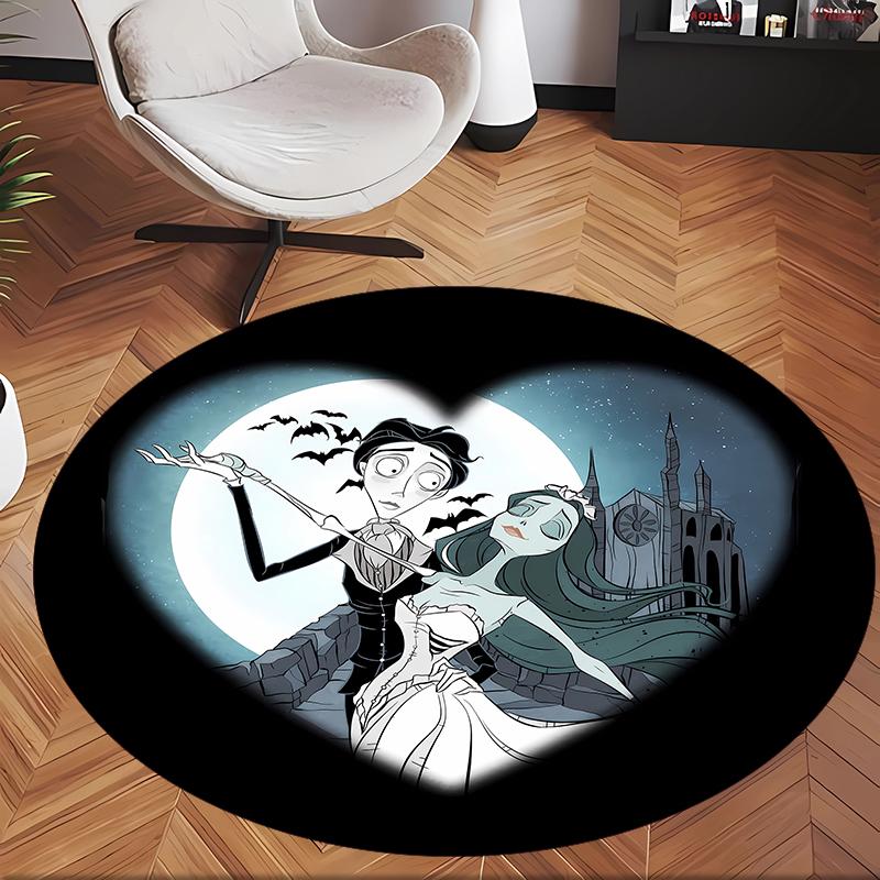 La Sposa Cadavere (1) Tappeto Rotondo per Ufficio Tappeto Decorativo per Pavimento per Ufficio Camera da Letto Soggiorno e Spazio Domestico