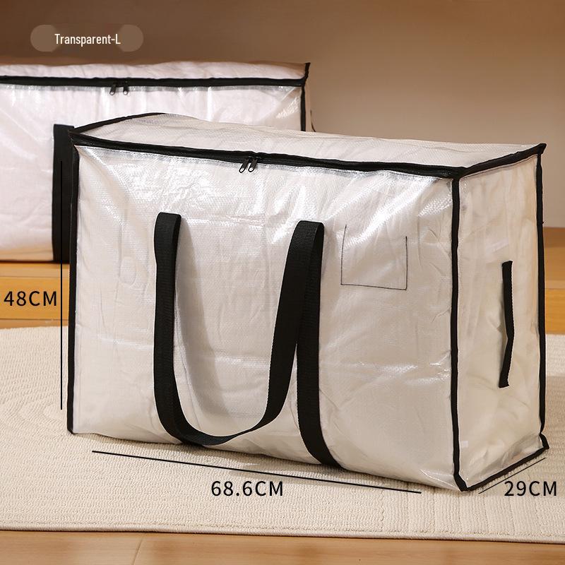 Waterproof Foldable Quilt Storage Bag - Large Capacity Portable Cotton Tote