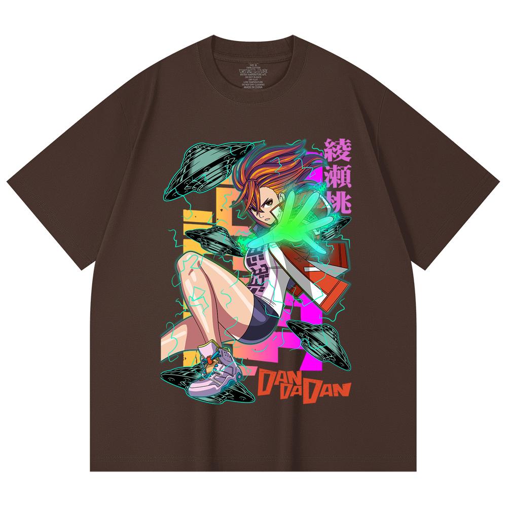 230 Gsm 100% Cotton Dandadan V20 Momo Print Unisex Heavy Cotton T Shirt