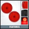 Rear Bumper Reflector Fog Brake Tail Light 81910-02040 8191002040 Red LED for Toyota Corolla 2009-2010 Plastic Red Lens (Set of 2) Durable Material