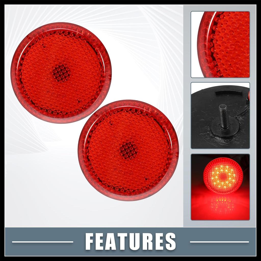 Rear Bumper Reflector Fog Brake Tail Light 81910-02040 8191002040 Red LED for Toyota Corolla 2009-2010 Plastic Red Lens (Set of 2) Durable Material