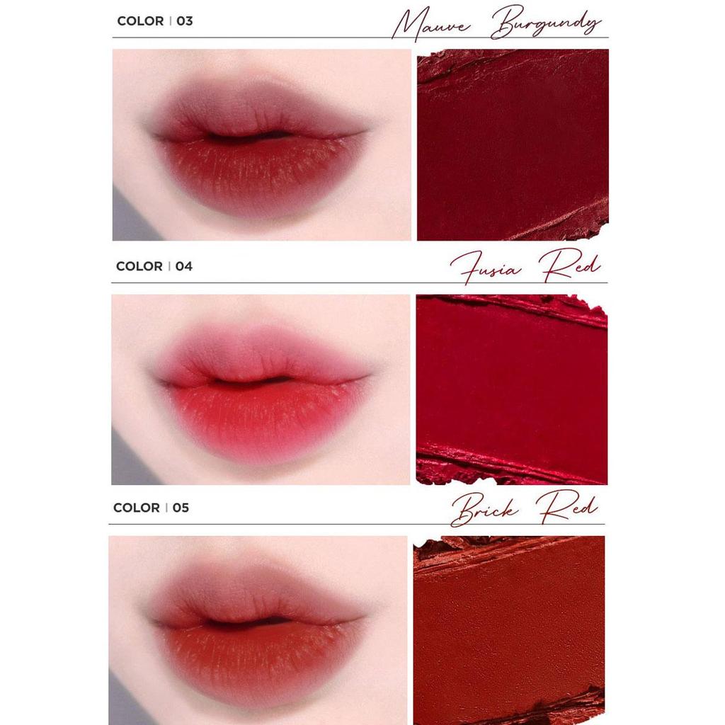 THE SAEM Eco Soul Kiss Button Lips Matte  2g/0.07oz (5 Color Options)