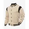 Giacca Casual da Uomo, Giacca Sportiva, Cardigan di Velluto, Top Spliced con Collo Rialzato, Giacca da Baseball