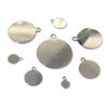 20-200pcs 6-25mm Stainless Steel Round Coin Charms Pendant DIY Jewelry Making Accessories Fingings for Necklace Bracelet