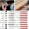 10Pcs Diamond Needle File Set 3x140mm Mini Needle File Kit For Stone Glass Metal Carving Craft Hand Tools Needle File Set