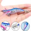 4Pcs LED Electronic Luminous Shrimp Lure Squid Night Fishing Squid Jigs Lures Bass Bait