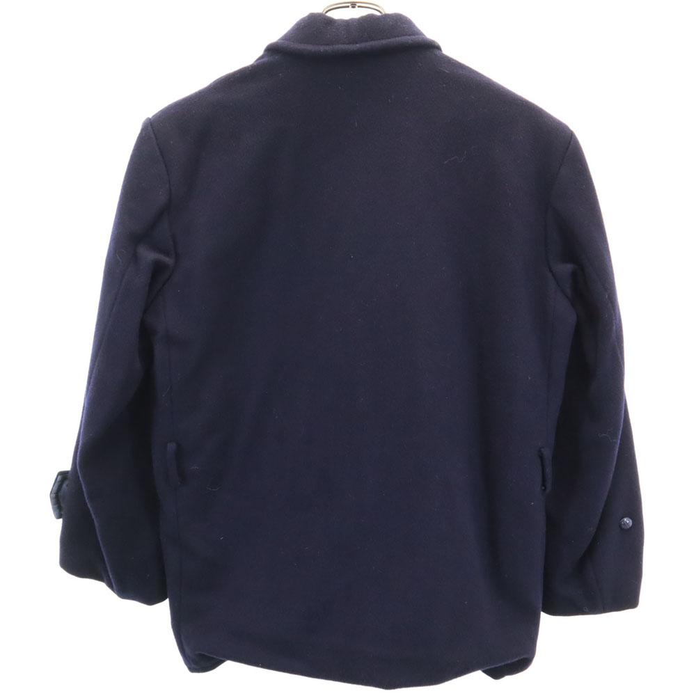 VINTAGE 70s Ball Chain Sports Jacket Melton Jacket Navy Men's Used