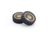 Kyosho Rally Tire Wheel FATH708GM Pre-Glued FZ02-R (15-Spoke Gold/M/2-Piece