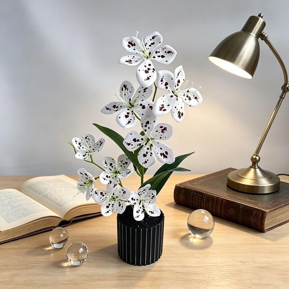 9 Blumen Künstliche Jasmin Topfpflanzen Simulierte Plastik Falsche Blume Mode Bonsai Büro